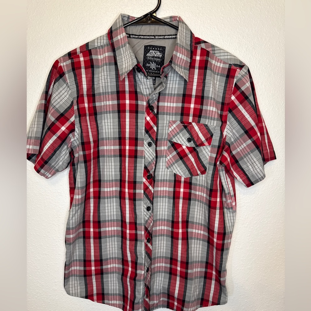 Hart and Huntington Plaid Button Up Shirt